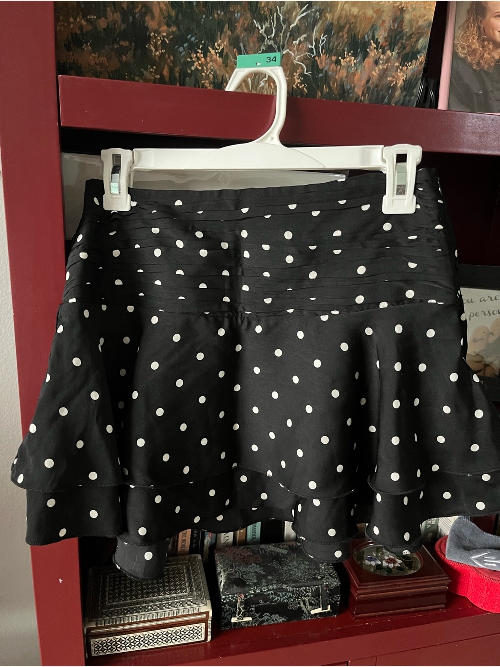 H&M Black and White Polka Dot Circle Skirt
